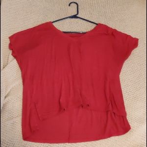 Red and Navy Flowy Tops